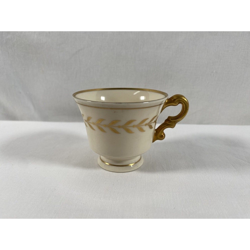 Old Ivory by Syracuse China Small Footed Tea Cup Gold Trim #28